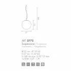 Selene Domino handmade blown glass chandelier Ø27 H 27 / 140cm Viadurini