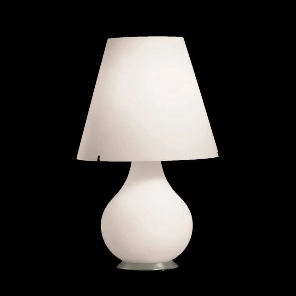 Selene Forever white blown glass table lamp Ø34 H 55cm Viadurini