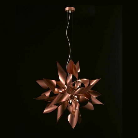 Selene Ginger pendant lamp in metal made in Italy Ø80 H200cm Viadurini