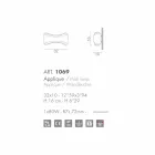 Selene Ionica applique 32x10 H16cm in steel and glass made in Italy Viadurini