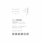 Selene Ionica handmade steel and glass applique 43x12 H 20cm Viadurini