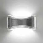 Selene Ionica wall lamp made in Italy, 40x12H20cm, steel and glass Viadurini