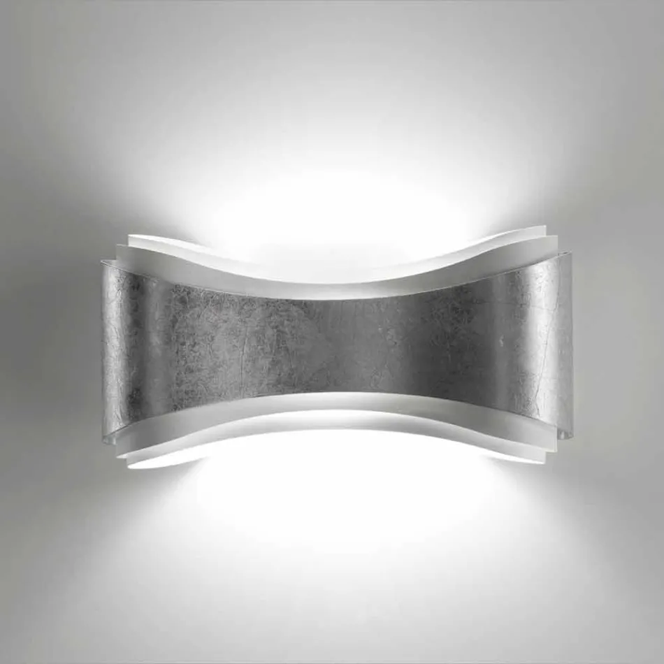 Selene Ionica wall lamp made in Italy, 40x12H20cm, steel and glass Viadurini