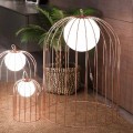 Selene Kluvì cage table lamp made of blown glass, Ø54 H 70cm 