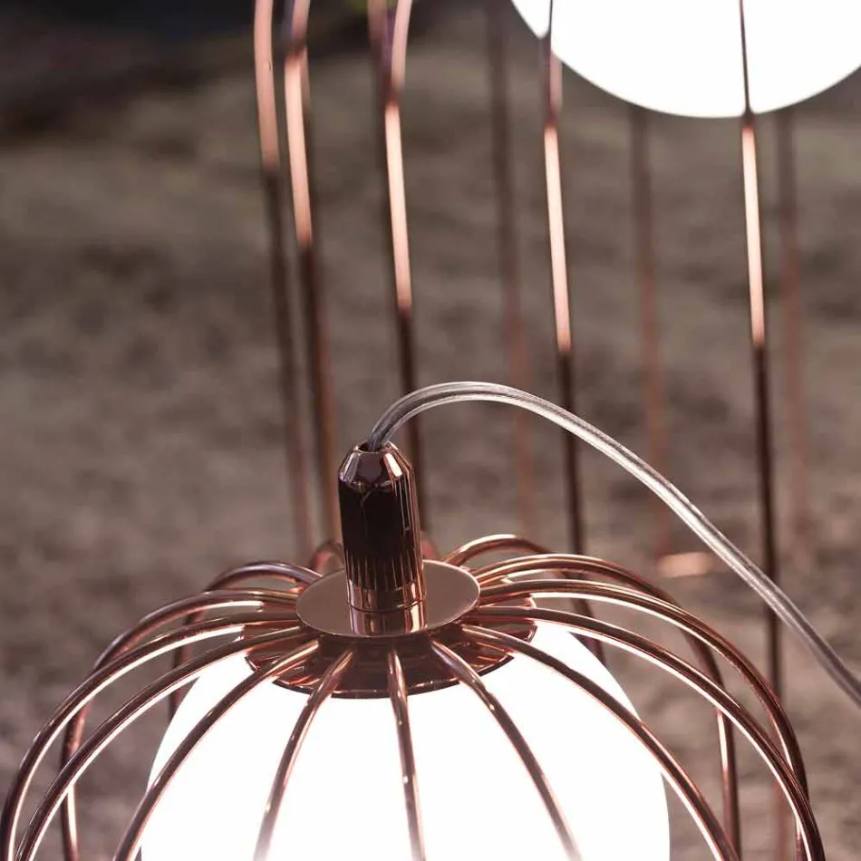 Selene Kluvì blown glass and metal lamp Ø19 H 27cm Viadurini