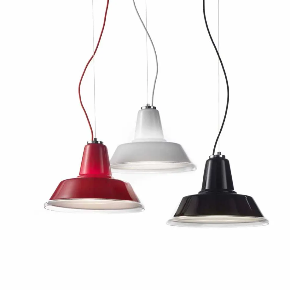 Selene Lampara blown glass pendant lamp Ø37 H 24/140 cm Viadurini