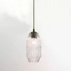 Selene Origami blown glass pendant lamp Ø16 H 30 / 140cm Viadurini