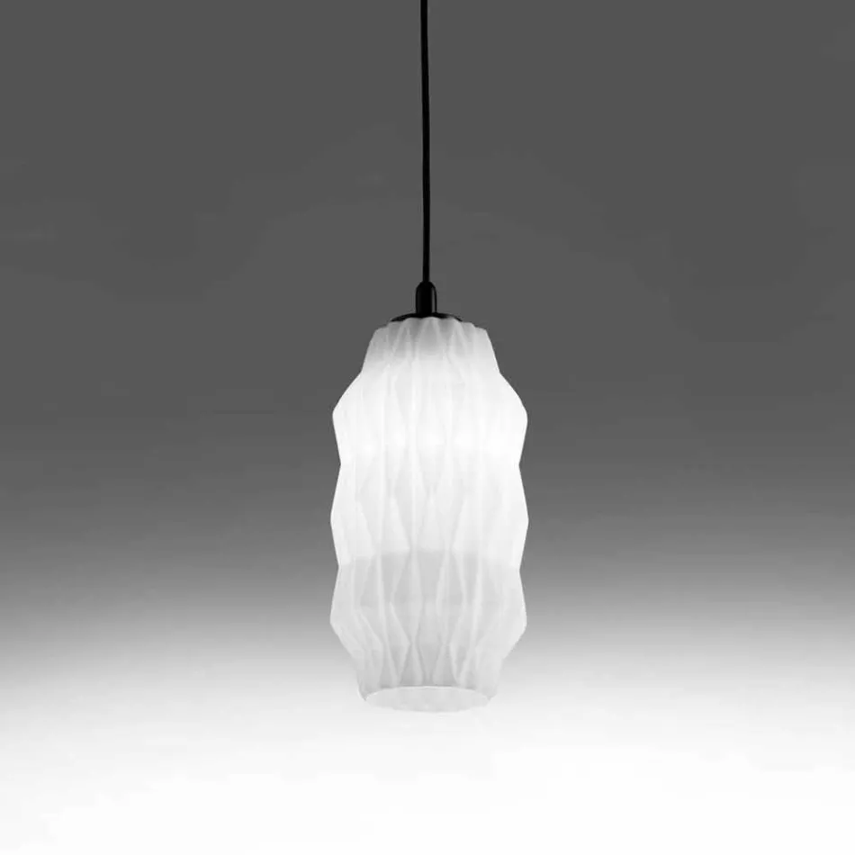Selene Origami blown glass pendant lamp Ø16 H 30 / 140cm Viadurini
