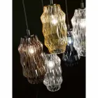 Selene Origami blown glass pendant lamp Ø16 H 30 / 140cm Viadurini