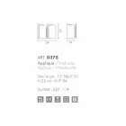 Selene Papiro frosted crystal applique 34x14 H25cm made in Italy Viadurini