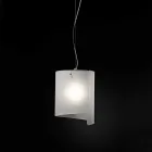 Selene Papiro modern pendant lamp in crystal Ø26 H 125cm Viadurini