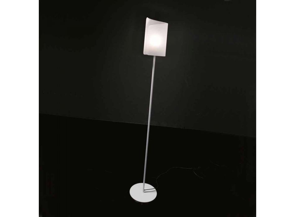 Selene Papiro design floor lamp in crystal Ø15 H 180cm Viadurini