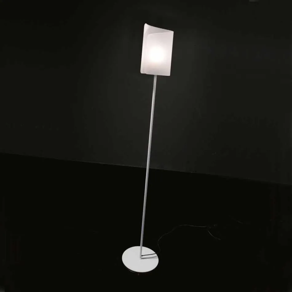Selene Papiro design floor lamp in crystal Ø15 H 180cm Viadurini