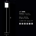 Selene Papiro design floor lamp in crystal Ø26 H185cm Viadurini