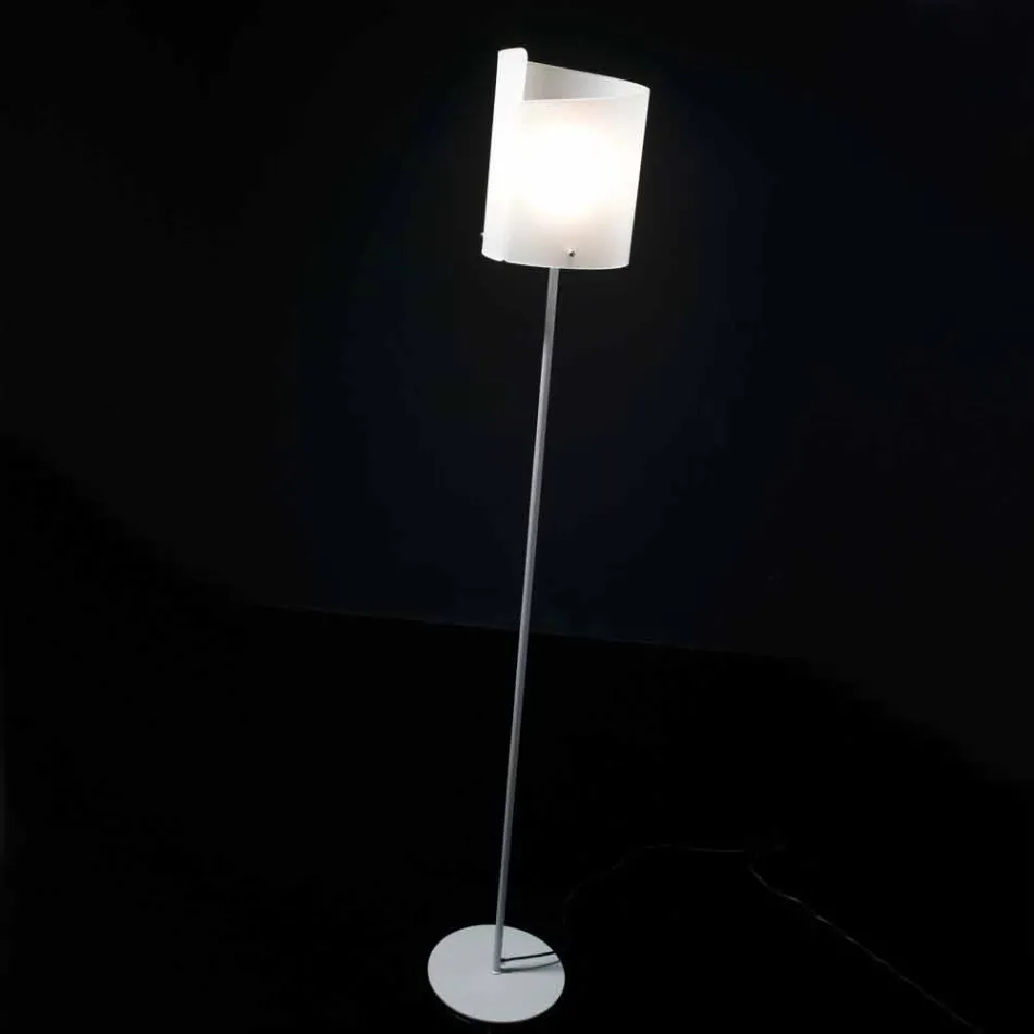 Selene Papiro design floor lamp in crystal Ø26 H185cm Viadurini