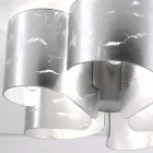 Selene Papiro ceiling lamp in modern crystal Ø65 H28cm, made in Italy Viadurini