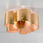 Selene Papiro ceiling lamp in modern crystal Ø65 H28cm, made in Italy Viadurini