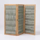 Outdoor divider in Teak, Aluminum and Rope Weaving - Vision Viadurini