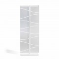 Modern design methacrylate room divider Mara, white satin finish