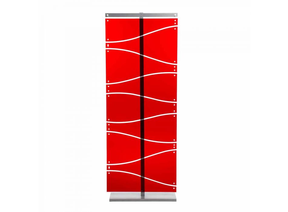 Modern design separè in red or satined Evelyn methacrylate Viadurini