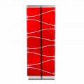 Modern design methacrylate room divider Evelyn, red or satin finish