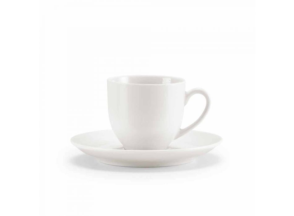 Set of 18 Tea Cups with Sugar Bowl and Porcelain Tray - Lucerne Viadurini