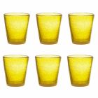 Set of 6 Colored Blown Glass Glasses with a Modern Design - Pumba Viadurini