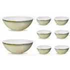 Service 6 Ice Cream Bowls and 2 Bowls in Colored Porcelain - Rurolo Viadurini