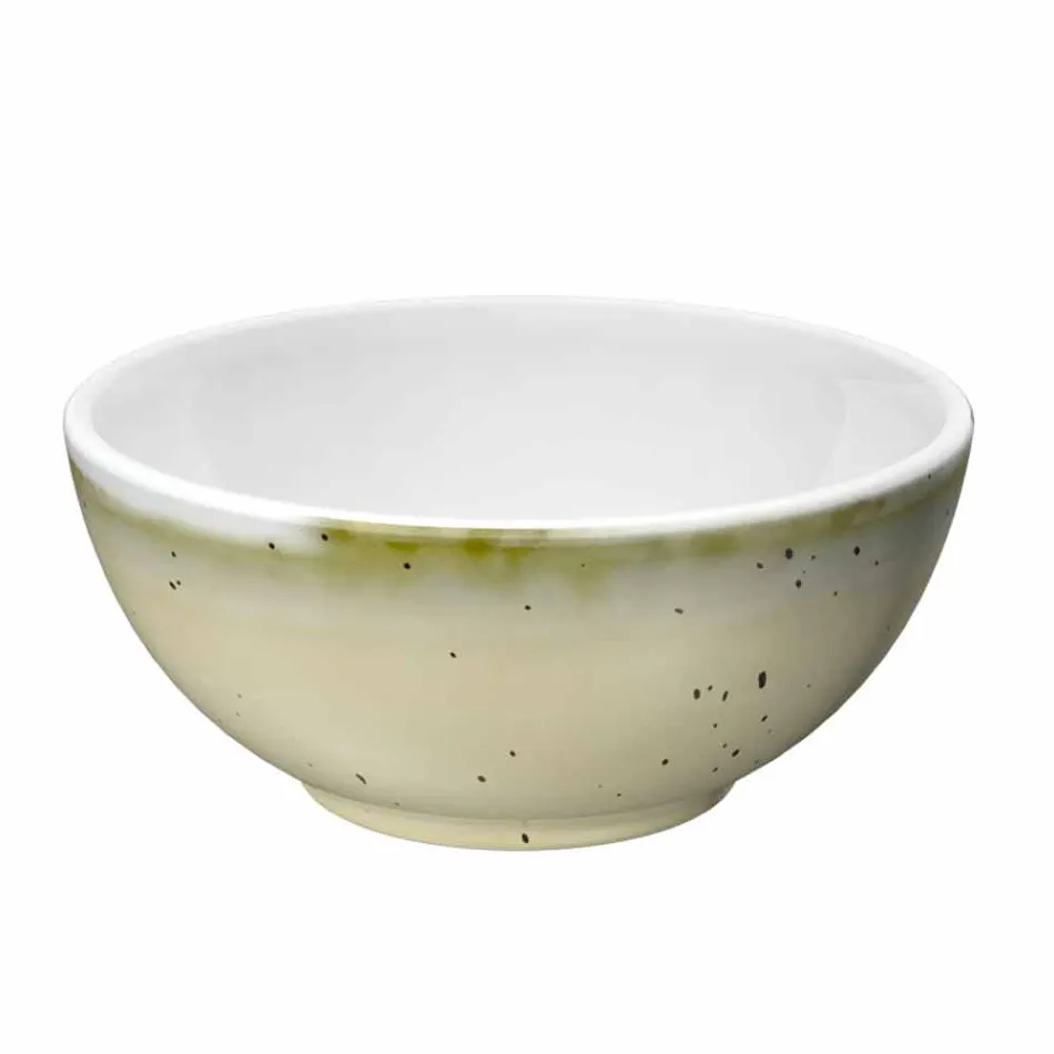Service 6 Ice Cream Bowls and 2 Bowls in Colored Porcelain - Rurolo Viadurini