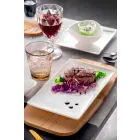 Aperitif Service 12 Pieces Modern White Porcelain Design Plates - Nalah Viadurini
