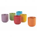 Colored Potted Ceramic Water Glasses Set 12 Pieces - Abruzzo