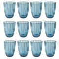 Colored Glass Water Glasses Service with Polka Dots 12 Pieces - Botswana