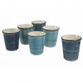Colored Ceramic Design 12 Pieces Water Glasses Service - Abruzzo