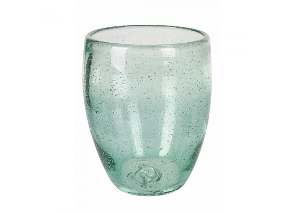 12 Pieces Colored Blown Glass Water Glasses - Guerrero Viadurini
