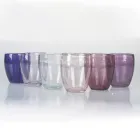 12 Pieces Colored Blown Glass Water Glasses - Guerrero Viadurini
