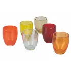 12 Pieces Colored Blown Glass Water Glasses - Guerrero Viadurini