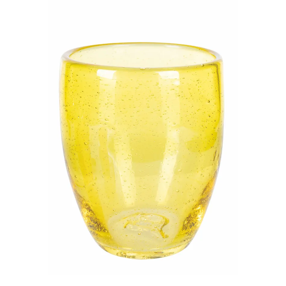 12 Pieces Colored Blown Glass Water Glasses - Guerrero Viadurini