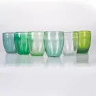 12 Pieces Colored Blown Glass Water Glasses - Guerrero Viadurini