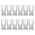 Highball Glasses Service in Eco Crystal Audace Decoration 12 Pieces - Ritmo Viadurini