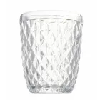 Glass Set in Colored and Carved Glass Water 12 Pieces - Brillo Viadurini