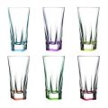 High Tumbler Crystal Eco Colored Glasses Service 12 Pieces - Amalgam