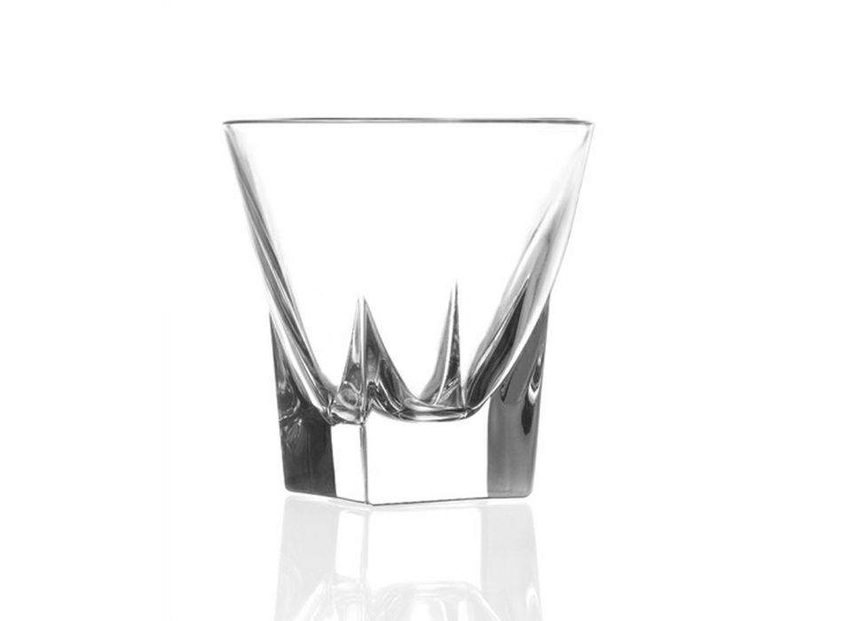 12 Pcs Eco Colored Crystal Liqueur Glasses Service - Amalgam Viadurini