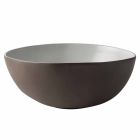 Bowls Service Bowls in Anthracite or Brown Stoneware Design 26 Pieces - Diletta Viadurini