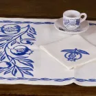 Italian Artisan Breakfast Service Hand Print on Ancient Fabrics - Brands Viadurini