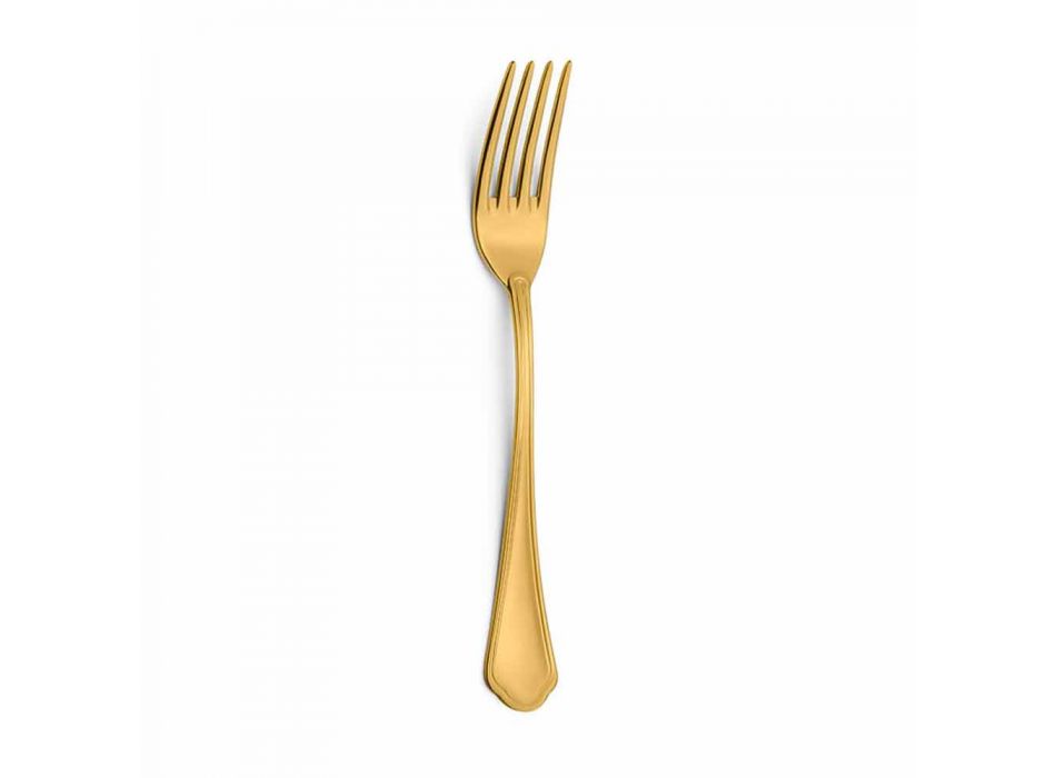 Complete Set of Luxury Design Stainless Steel Cutlery 24 Pieces - Boss Viadurini