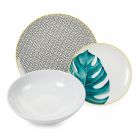 Service of 18 Porcelain and Stoneware Plates in Different Patterns - Manner Viadurini