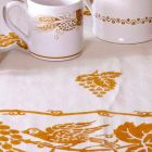 Linen Breakfast Service with Hand Crafted Single Piece - Brands Viadurini