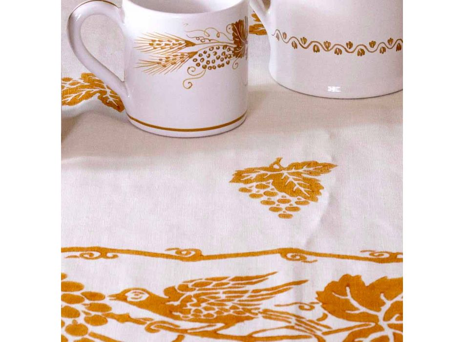 Linen Breakfast Service with Hand Crafted Single Piece - Brands Viadurini