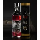 Liqueur Set in Ecological Crystal Stackable 3 Pieces - Spicco Viadurini