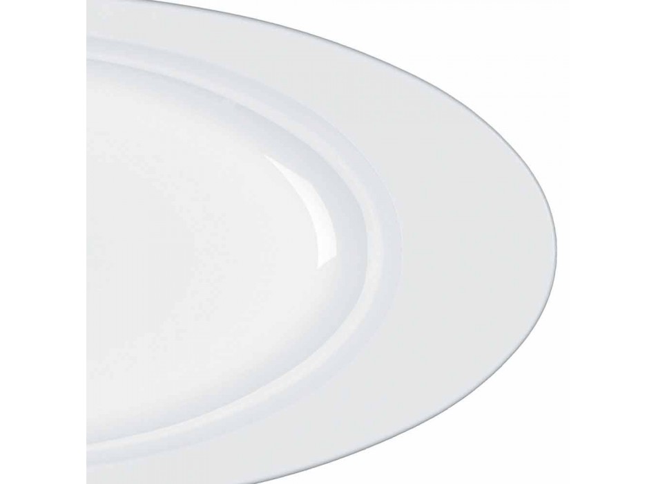 Modern White Porcelain Oval Design Serving Set 2 Pieces - Telescope Viadurini
